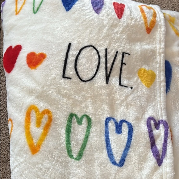 Rae Dunn Pride Blanket with 'LOVE' - Picture 1 of 1